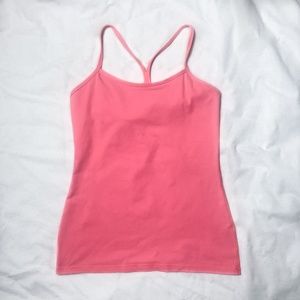 Lululemon Power Y Tank in Electrical Coral Size 10